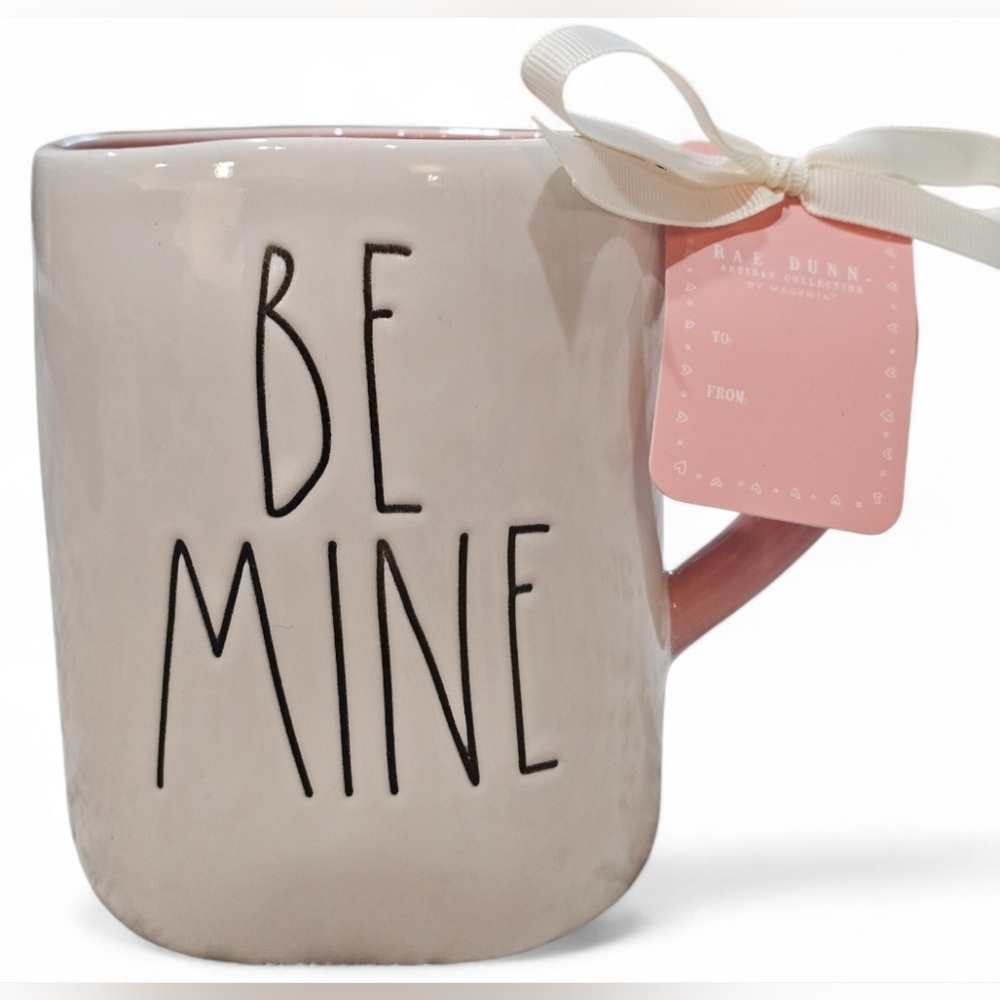 Rae Dunn Pink 'Be Mine' Ceramic Mug! New